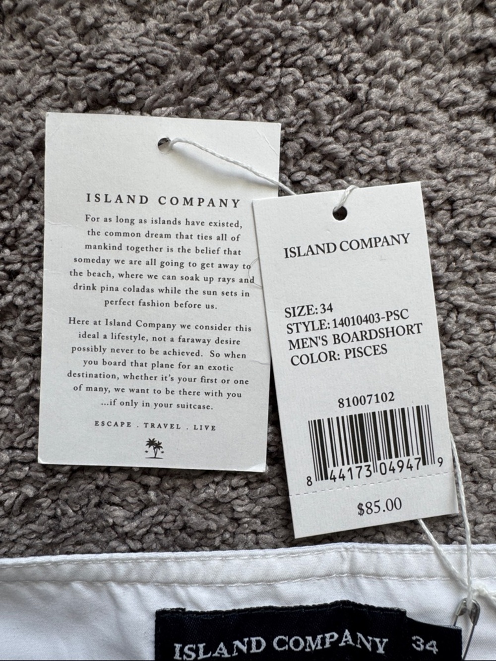 NWT Island Company Board Short Pisces Size 34 - Picture 10 of 14